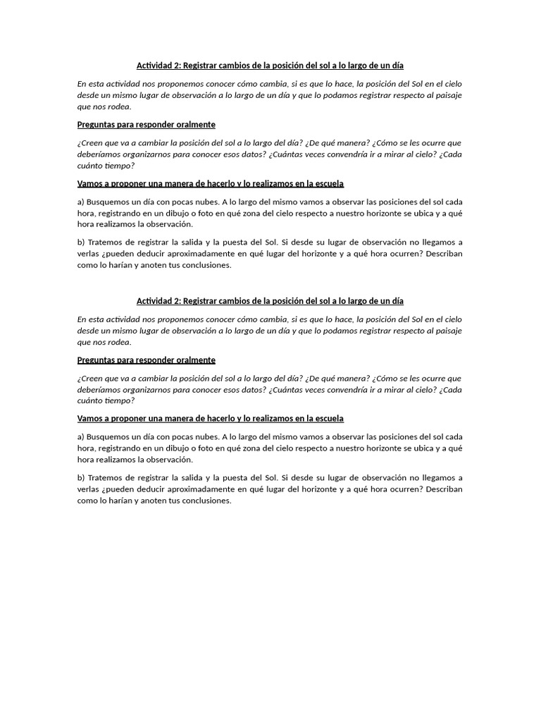 Observación diaria del Sol en el cielo | PDF | Horizonte | Dom