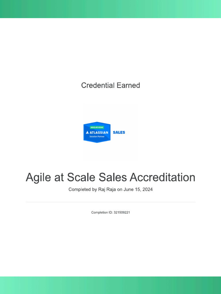 Agile at Scale Sales | PDF