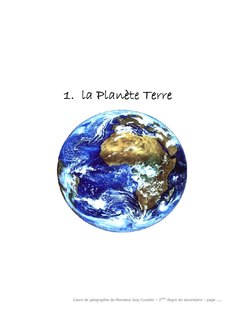 Géographie de la Terre et du Système Solaire | PDF | Planètes | Soleil