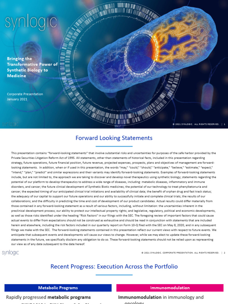 Synthetic Biology in Medicine Overview | PDF | Crohn's Disease ...