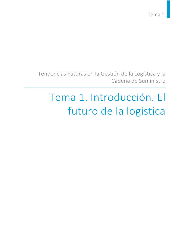 Futuro de la Logística y Cadena de Suministro | PDF | Logística ...