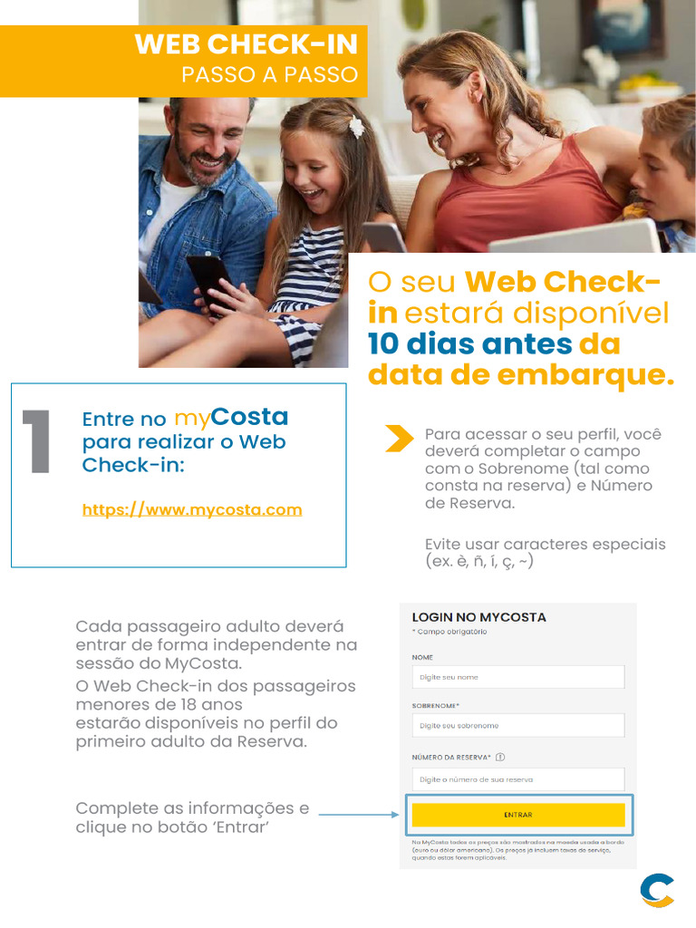 Costa Web Checkin Nov22-3 | PDF