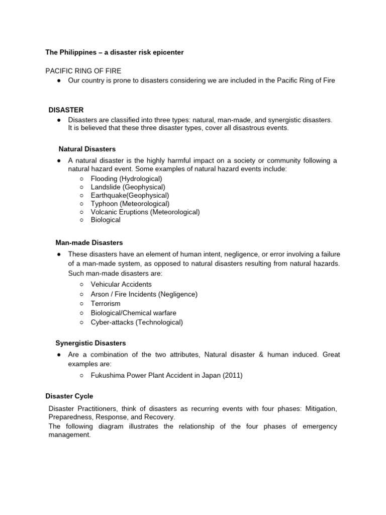 Disaster Risk Management in the Philippines | PDF | Natural Disasters ...