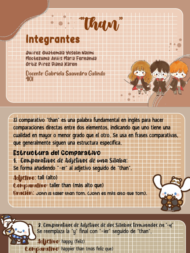 Uso del comparativo 