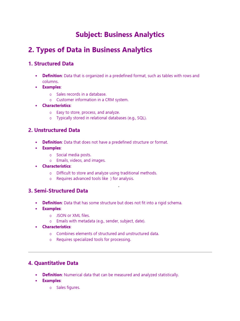 Data Types and Sources in Analytics | PDF | Data | Analytics