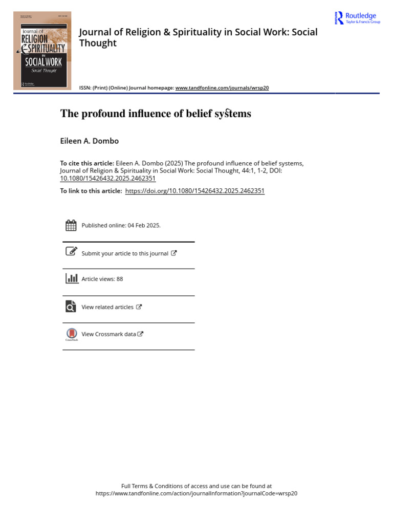 Influence of Belief Systems in Social Work | PDF | Social Work | Wicca