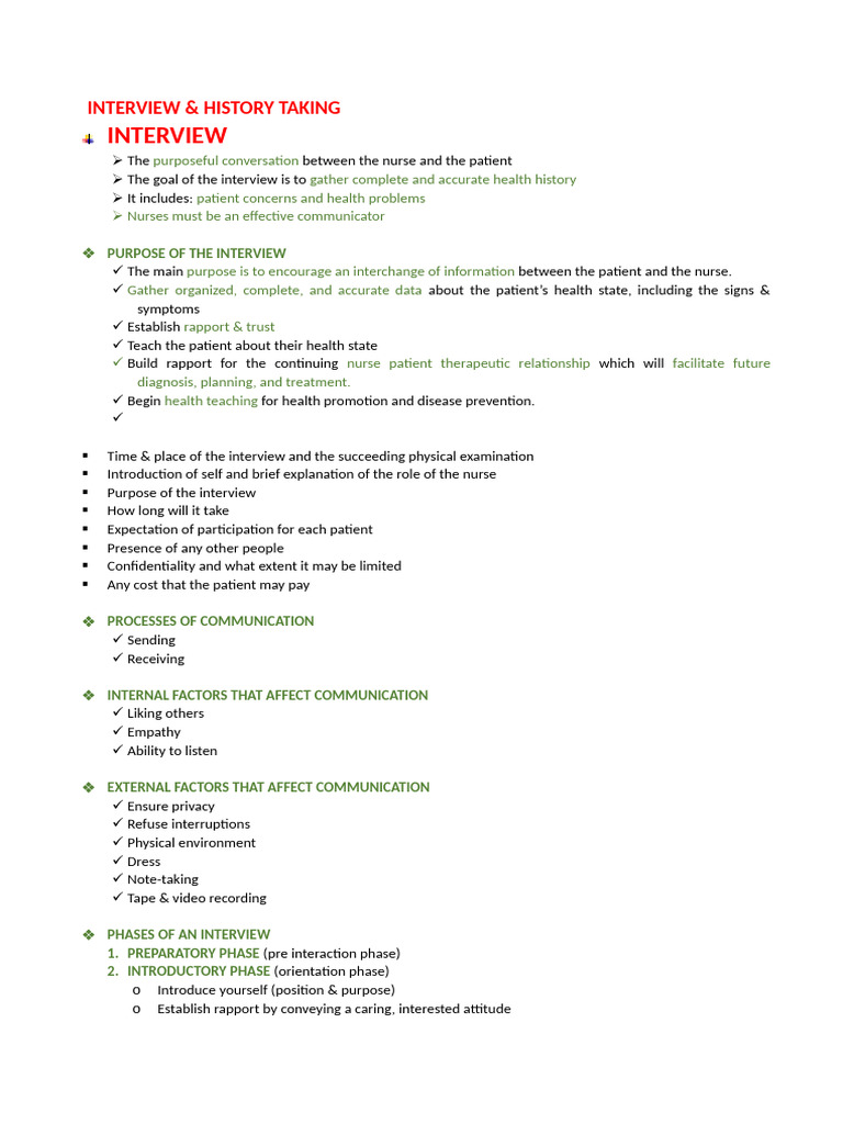 Effective Patient Interview Techniques | PDF | Pregnancy | Childbirth