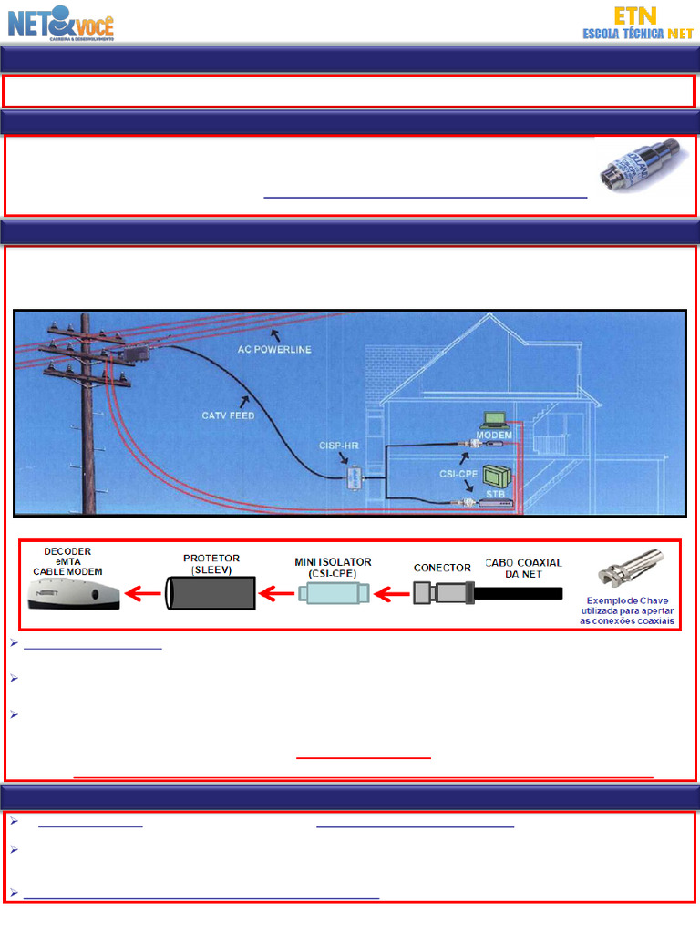 Instalação do Mini Isolator CSI-CPE | PDF | Engenharia Elétrica ...