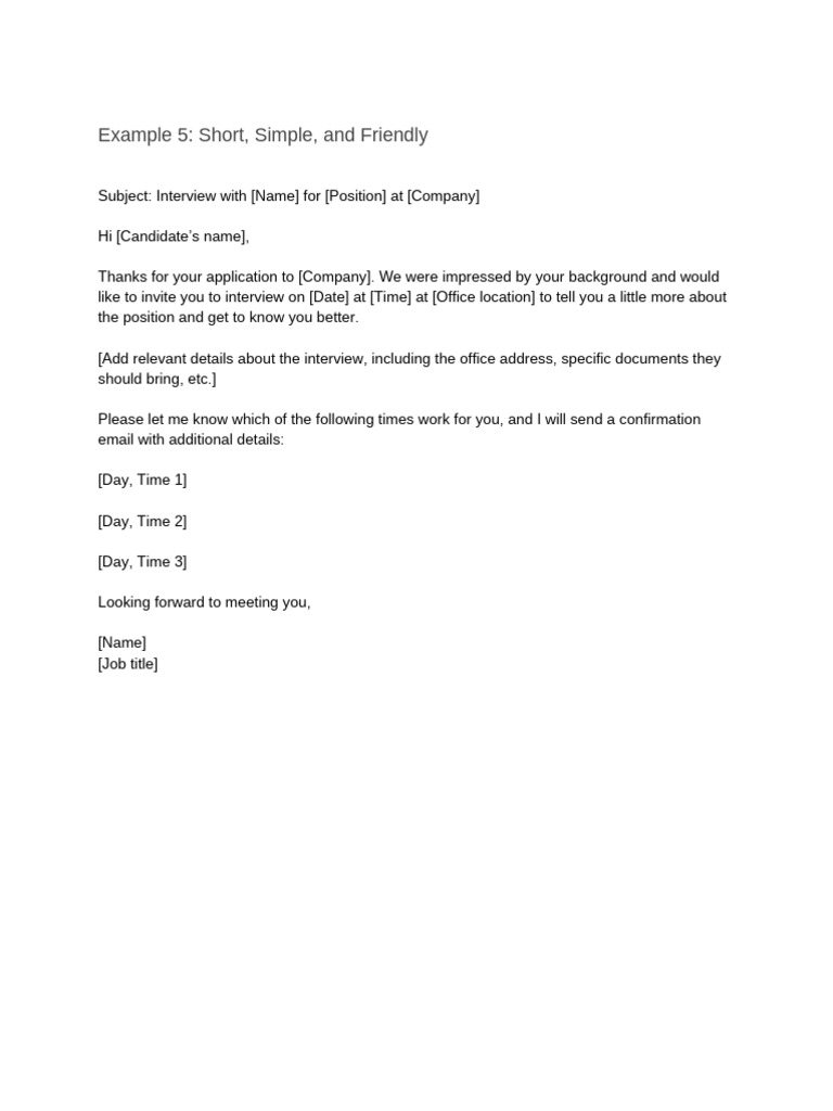 Example 5 Short Simple and Friendly | PDF