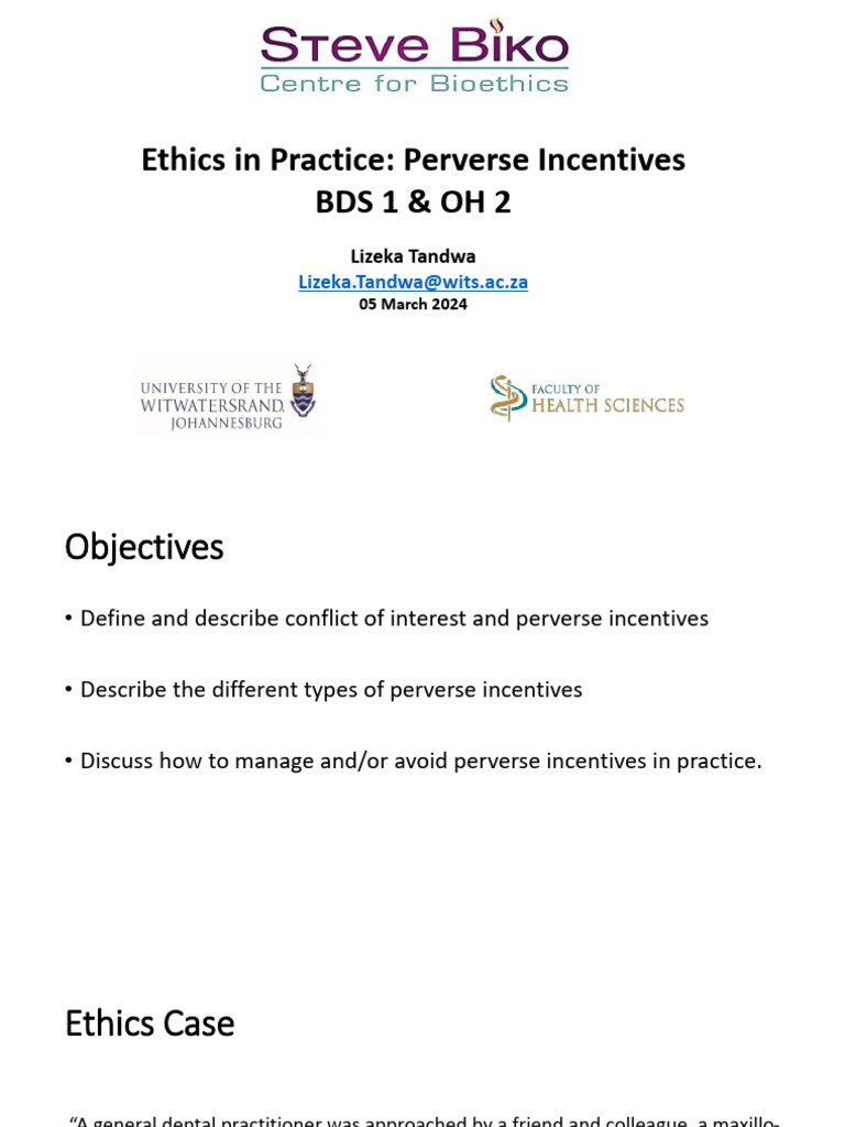 Managing Perverse Incentives in Ethics | PDF | Conflict Of Interest ...