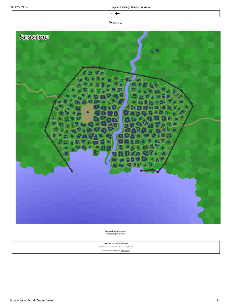 Donjon Fantasy Town Generator 4 | PDF