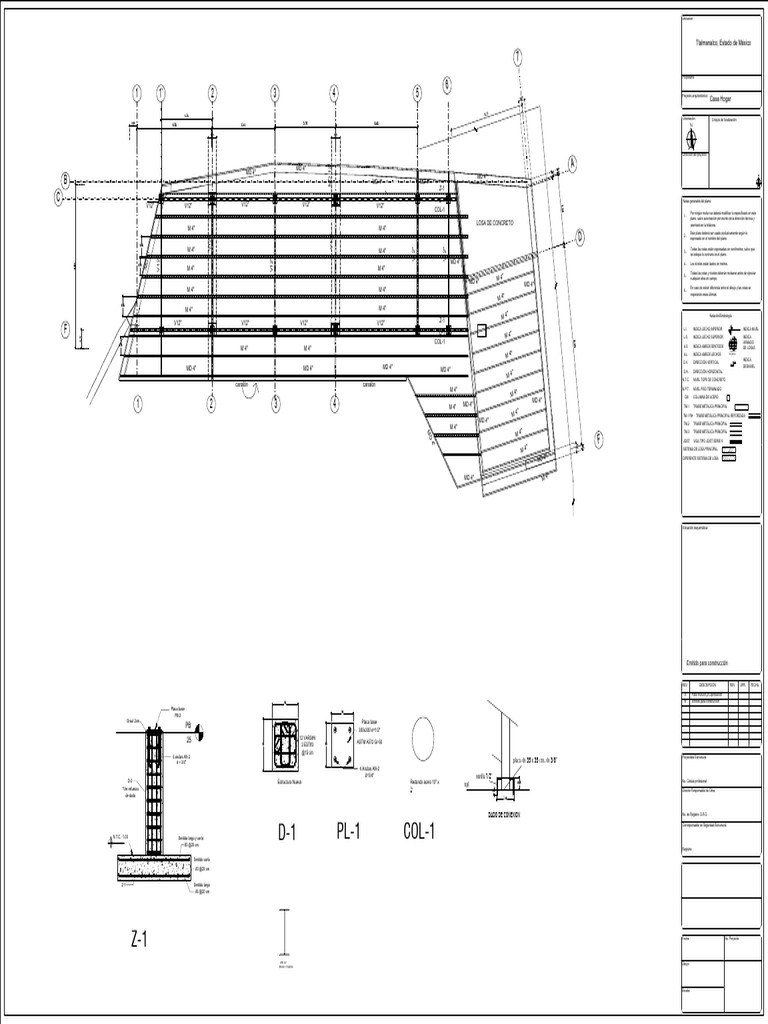 Plano Estructural de Construcción | PDF | Materiales de construcción ...