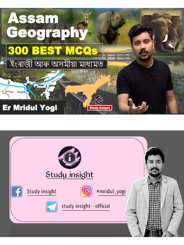 Assam Geography - 110 Q PART 1 Final | PDF