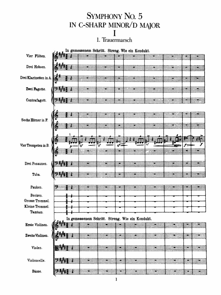 Mahler Symphony No. 5 Full Score | PDF
