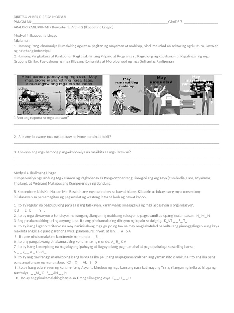 Diretso Anser Dire Sa Modyul 4 5 6 | PDF