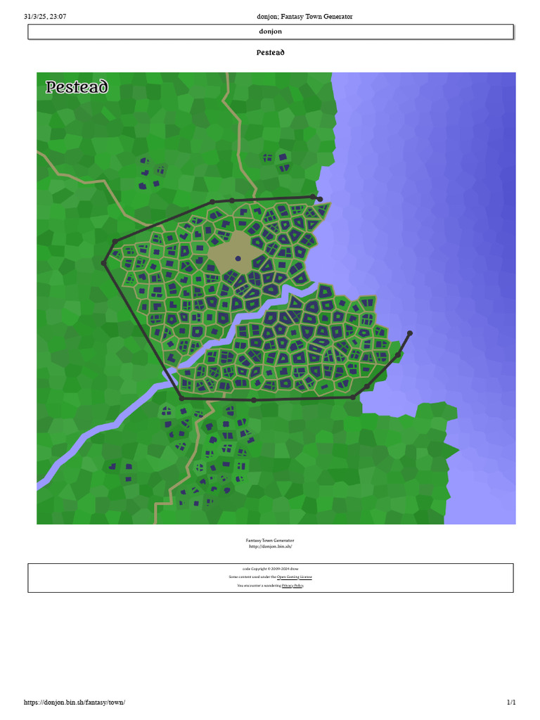 Donjon Fantasy Town Generator | PDF