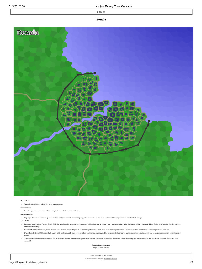 Donjon fantasy town generator pdf