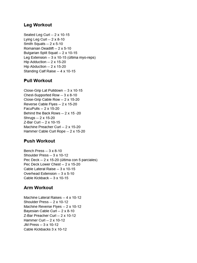 Workout | PDF