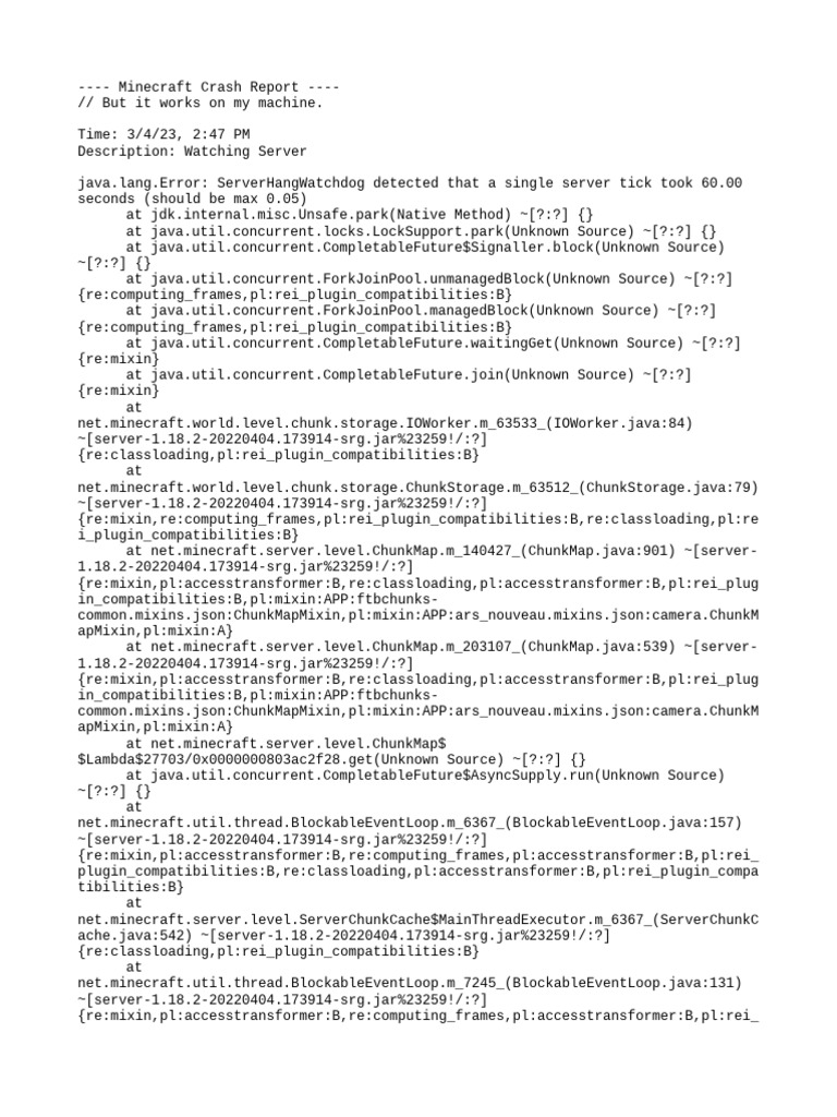 Crash 2023 03 04 - 14.47.33 Server | PDF | Computer Programming ...