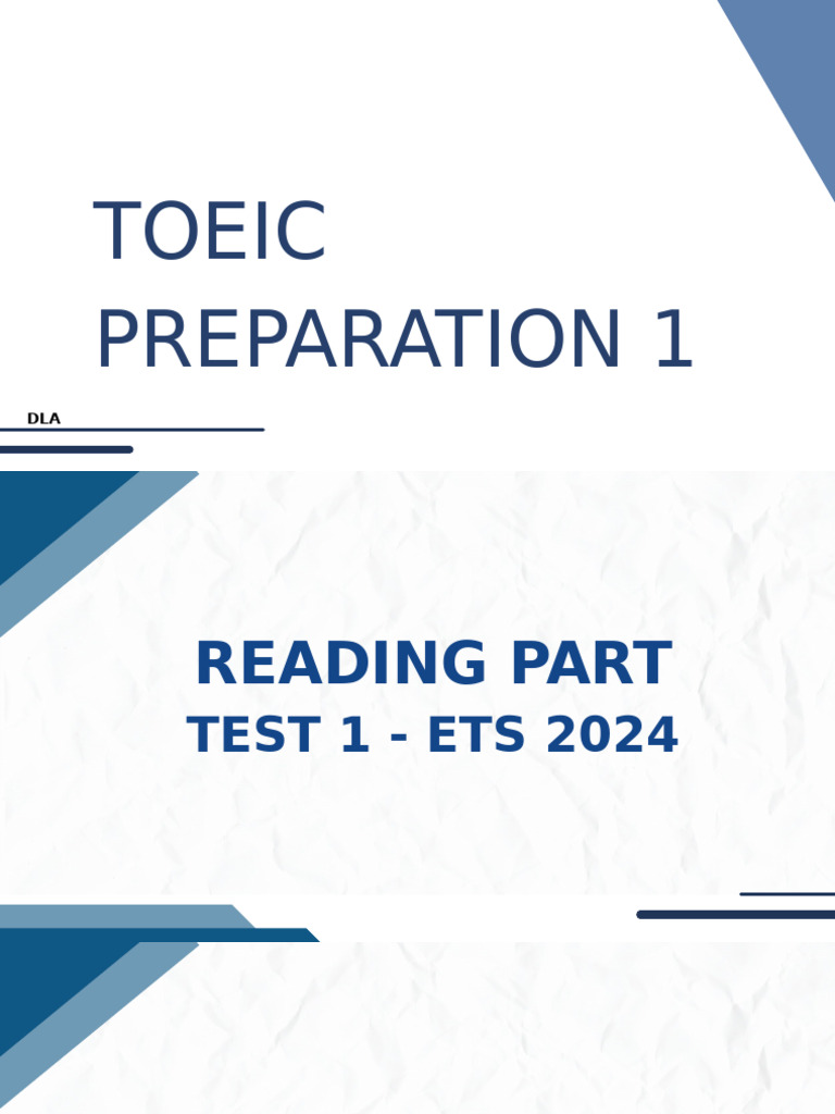 Reading Part 5 + 6 (Test 2 - Ets 2024) | PDF