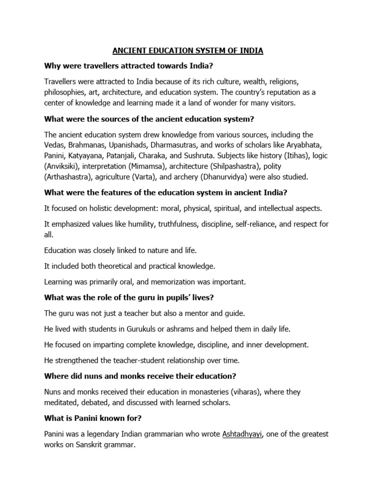 ANCIENT EDUCATION SYSTEM IN INDIA CLASS 8 PDF visual data 3