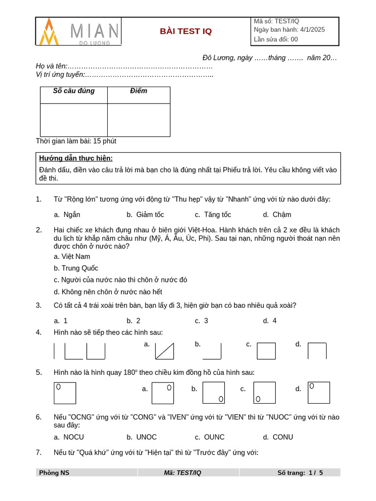 Test IQ | PDF