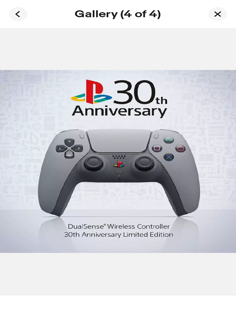 New PlayStation 5 DualSense Wireless Controller Grey 30th Anniversary ...