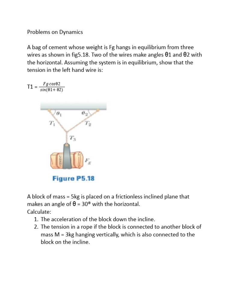 Problems Solving On Dynamics | PDF