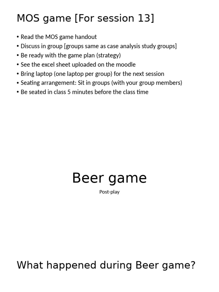 MOS Game Strategy and Inventory Analysis | PDF | Electronic Data ...