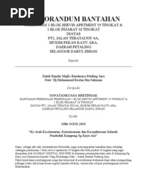 Memorandum Bantahan Pdf