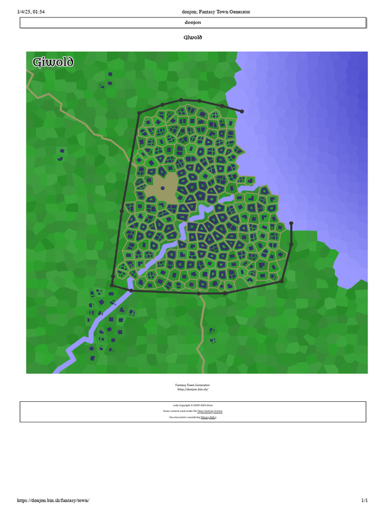 Fantasy Town Generator Tool | PDF