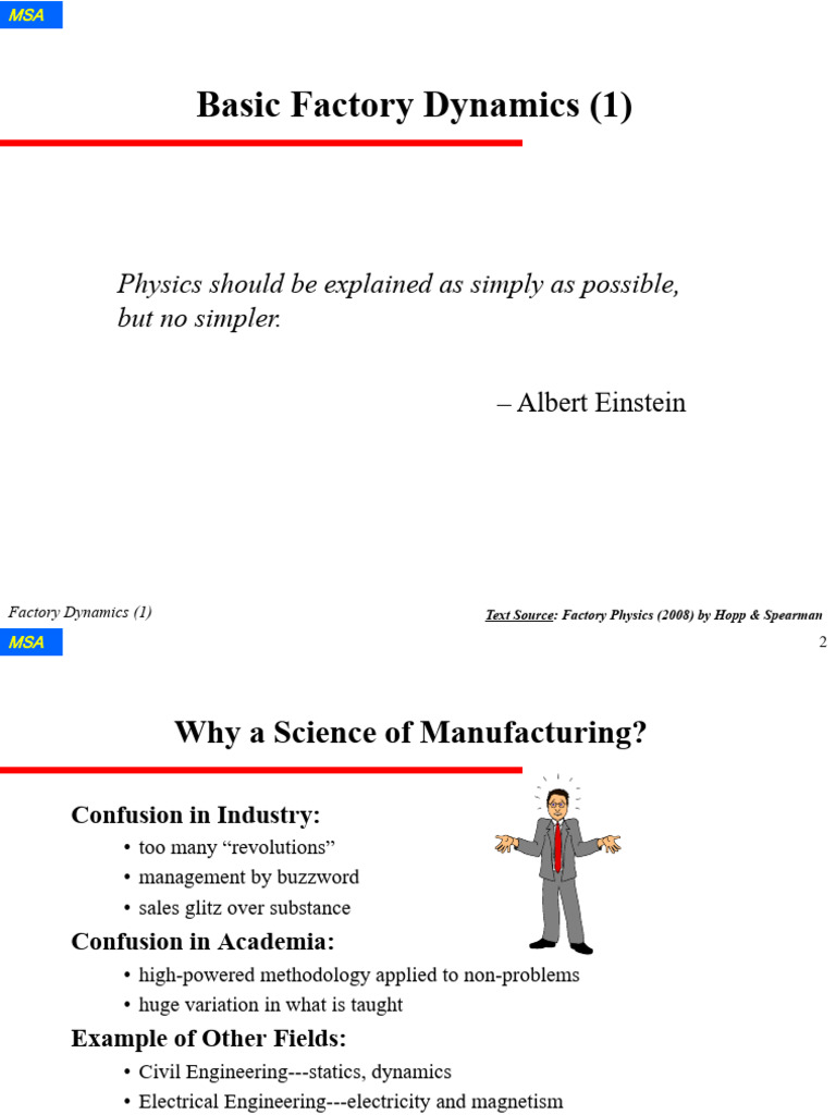 Understanding Factory Physics Dynamics | PDF | Inventory