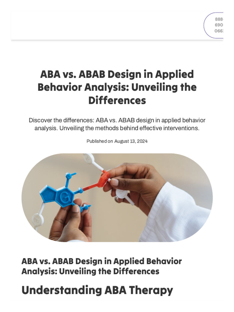ABA vs. ABAB Design in Behavior Analysis | PDF | Autism | Behaviorism