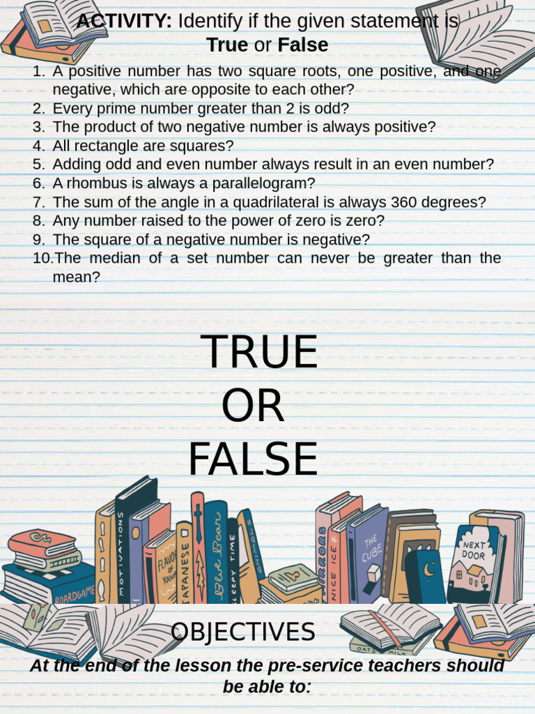 True or False Test Construction Guide | PDF | Multiple Choice | Mathematics