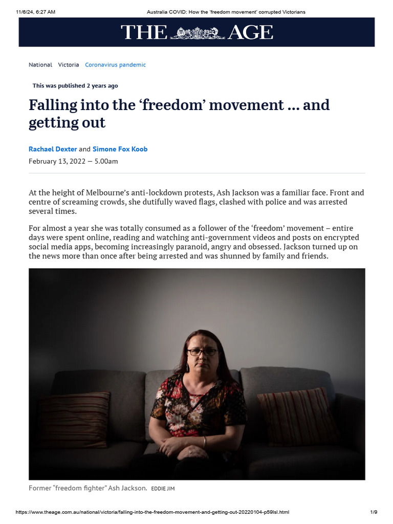 Exiting Melbourne's Freedom Movement | PDF | Conspiracy Theory