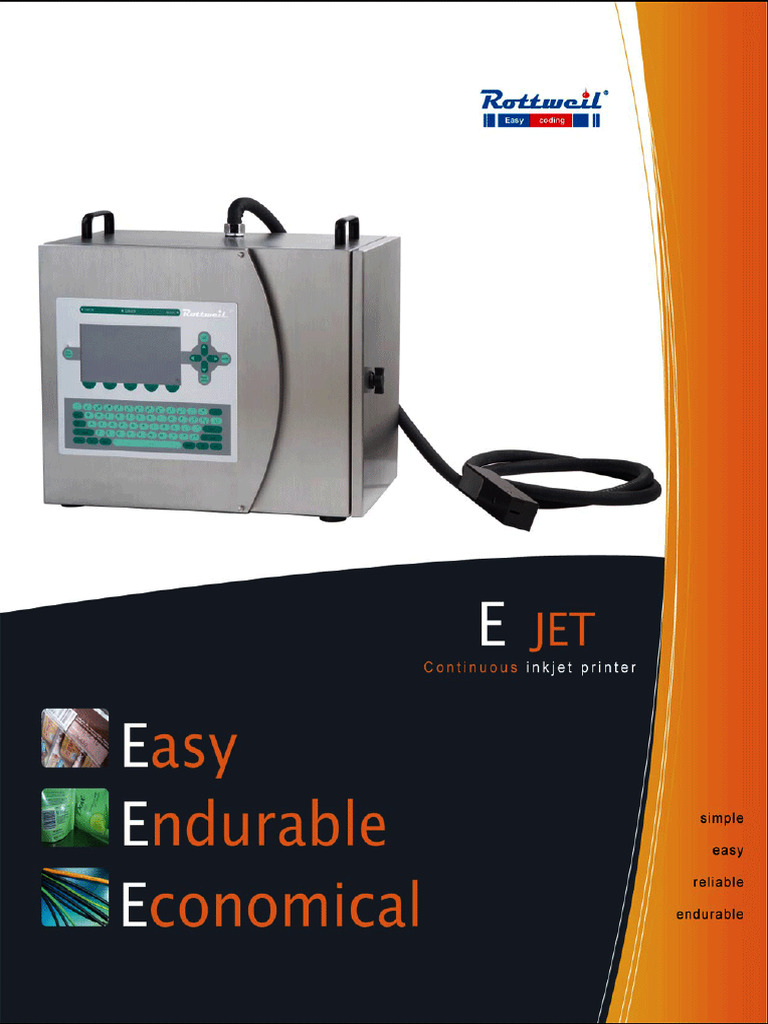 Rottweil Cij Printer Batch Coding Machine Cable Printing Pipe Printing ...