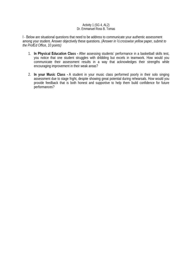 Authentic Assessment Communication Strategies | PDF