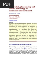 WILSON - Alfred Schutz, Phenomenology and Research Methodology for Information Behaviour Research