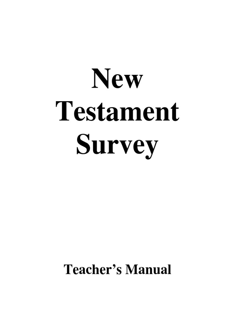 New Testament Survey Teacher's Manual | PDF | Herod Antipas | Jesus