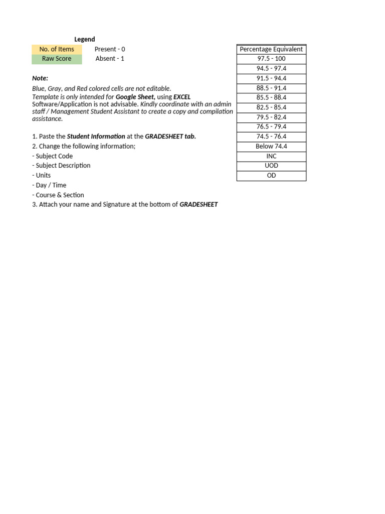 Grading System for PE2 Course | PDF