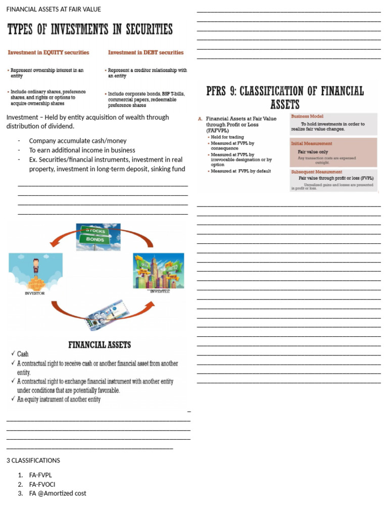 Financial Assets at Fair Value | PDF | Fair Value | Investing