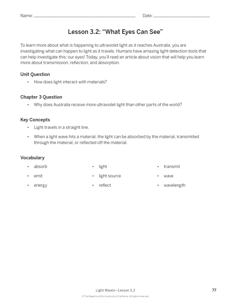 Understanding Light Waves and Vision | PDF | Light | Electromagnetic ...