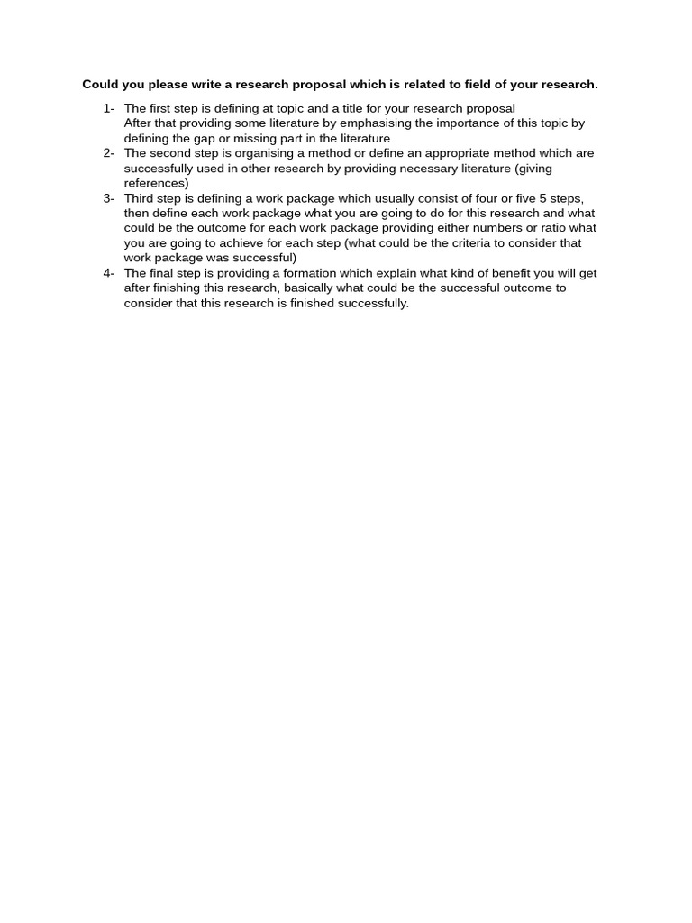 Research Proposal Task | PDF