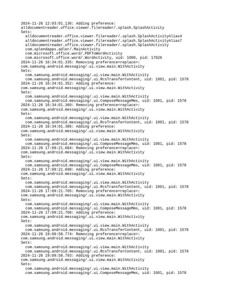 PM Debug Info | PDF