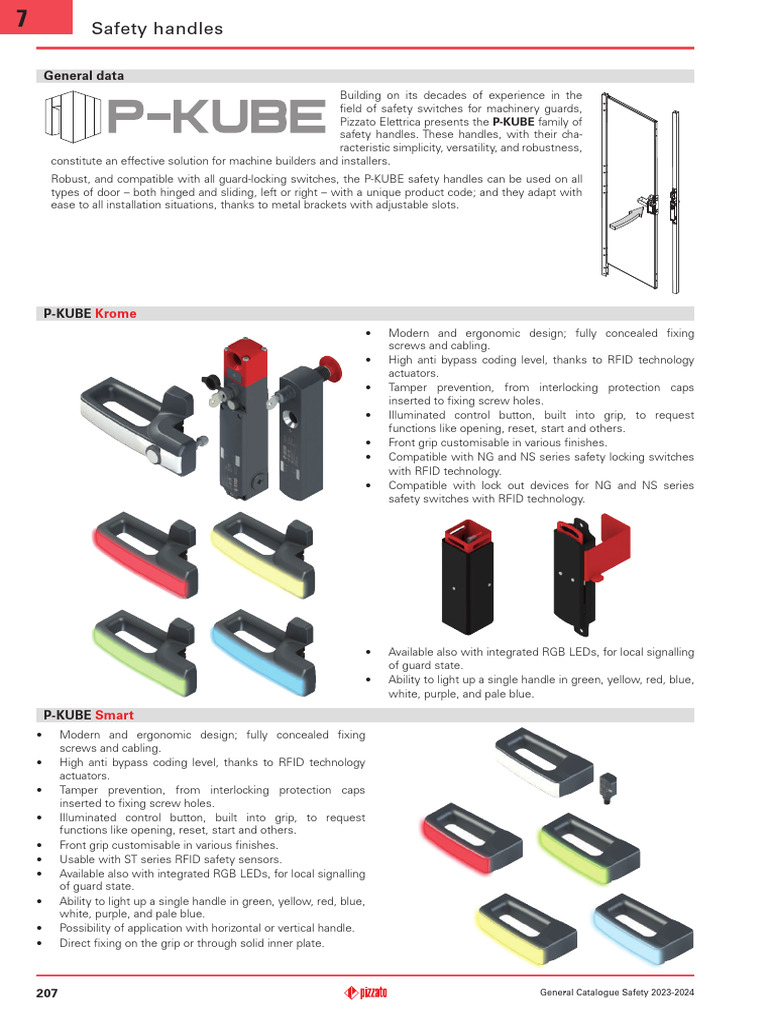 P-KUBE Safety Handles Catalogue 2023-2024 | PDF | Switch | Door