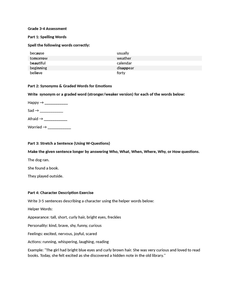Grade 3 Assessment 2025 Pdf