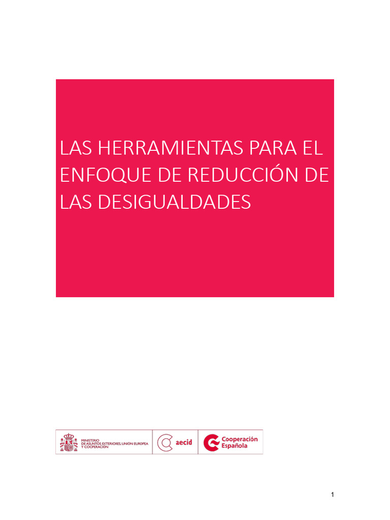 Herramientas para Reducir Desigualdades | PDF | Desigualdad social ...