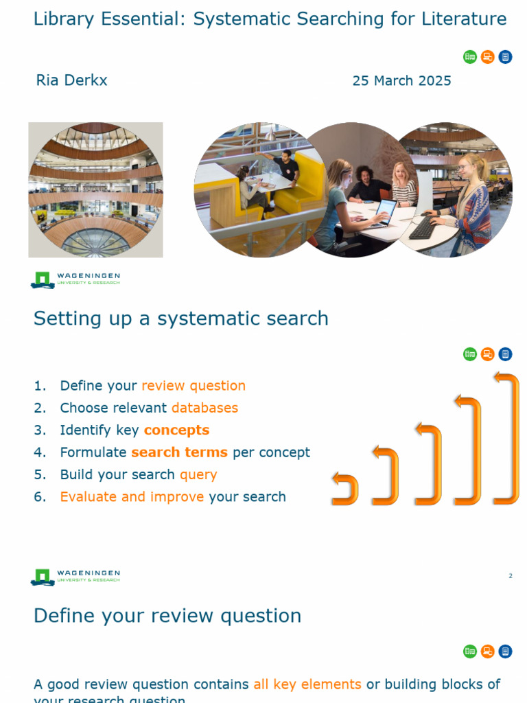 Library Essential Systematic Searching For Literature | PDF | Urban ...