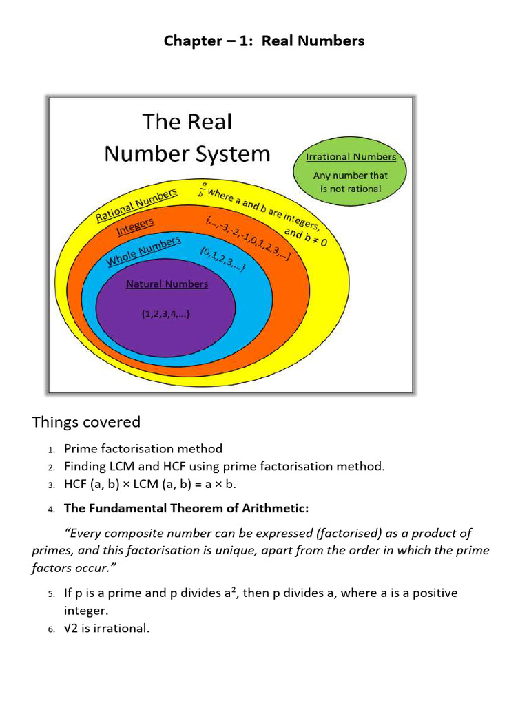 Real Numbers and Prime Factorisation | PDF