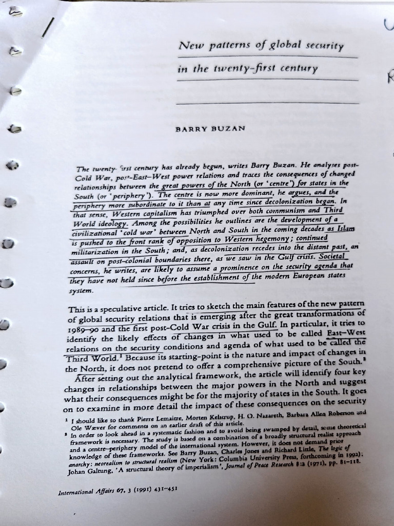 New Patterns of Global Security in The 21st Century | PDF | Superpowers ...